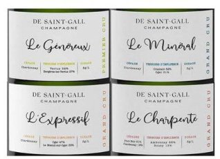 Champagne Box 4x Influences (Charpente, Expressif, Mineral, Genereux) - De Saint Gall 